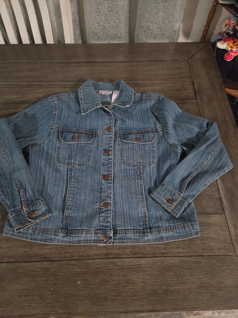 Vintage 90s Bill Blass Jeanswear Denim Trucker Jacket Style B05553 HAME Blue